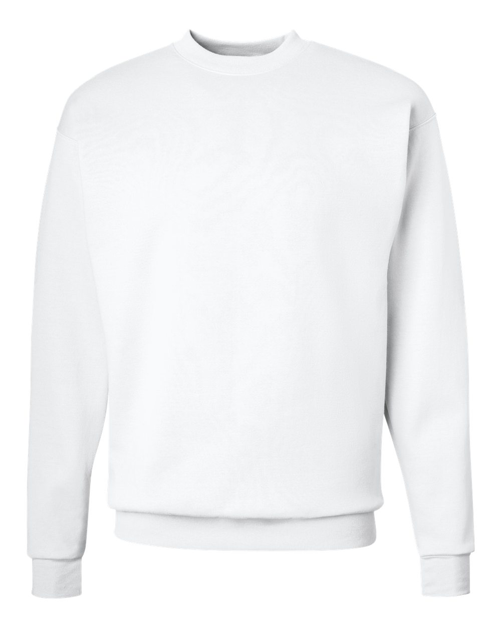Front View of White Ecosmart® Crewneck Sweatshirt - P160