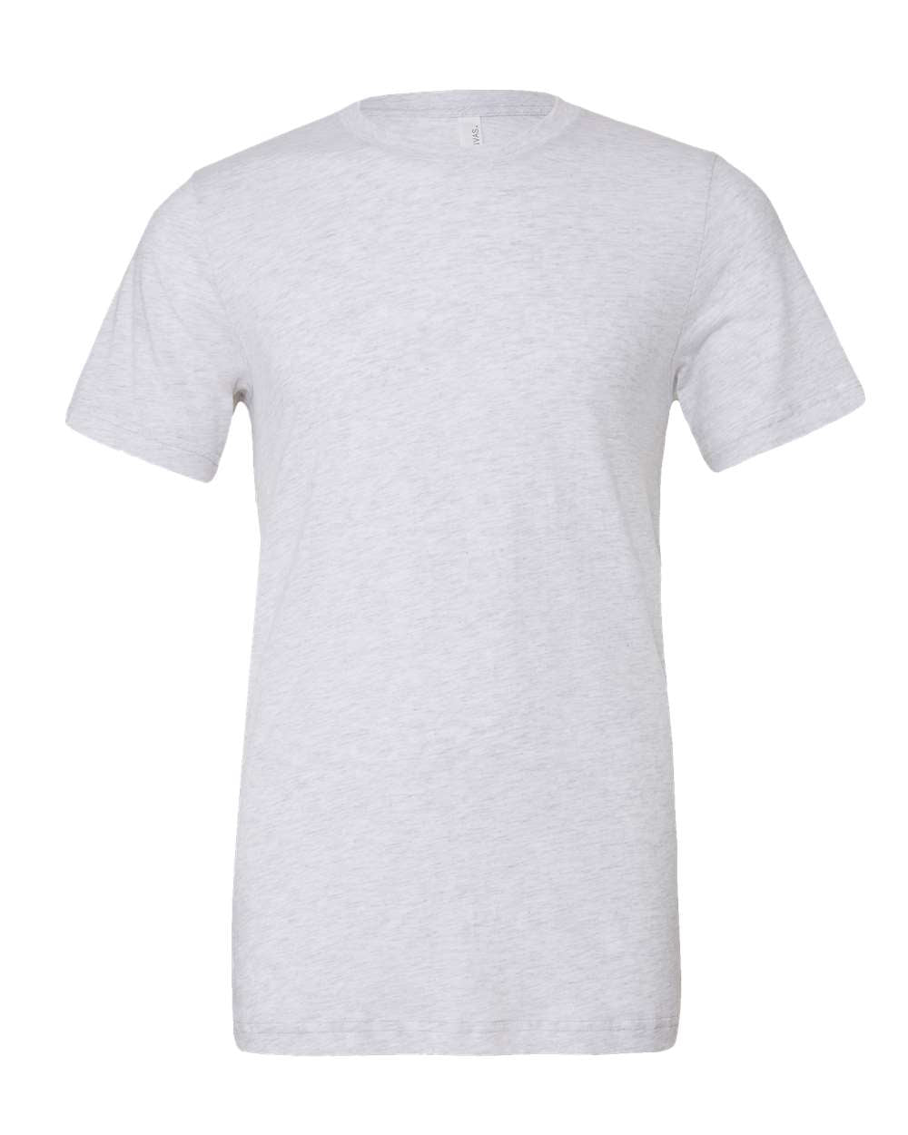Front View of White Fleck Triblend Triblend Tee - 3413