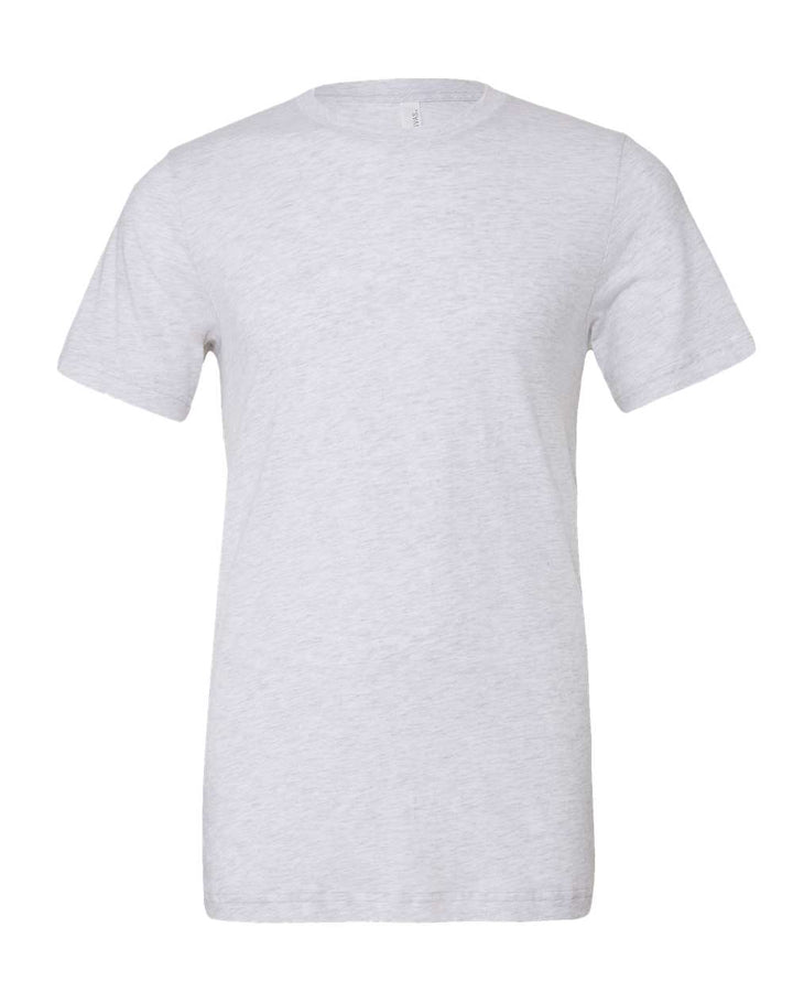 Front View of White Fleck Triblend Triblend Tee - 3413