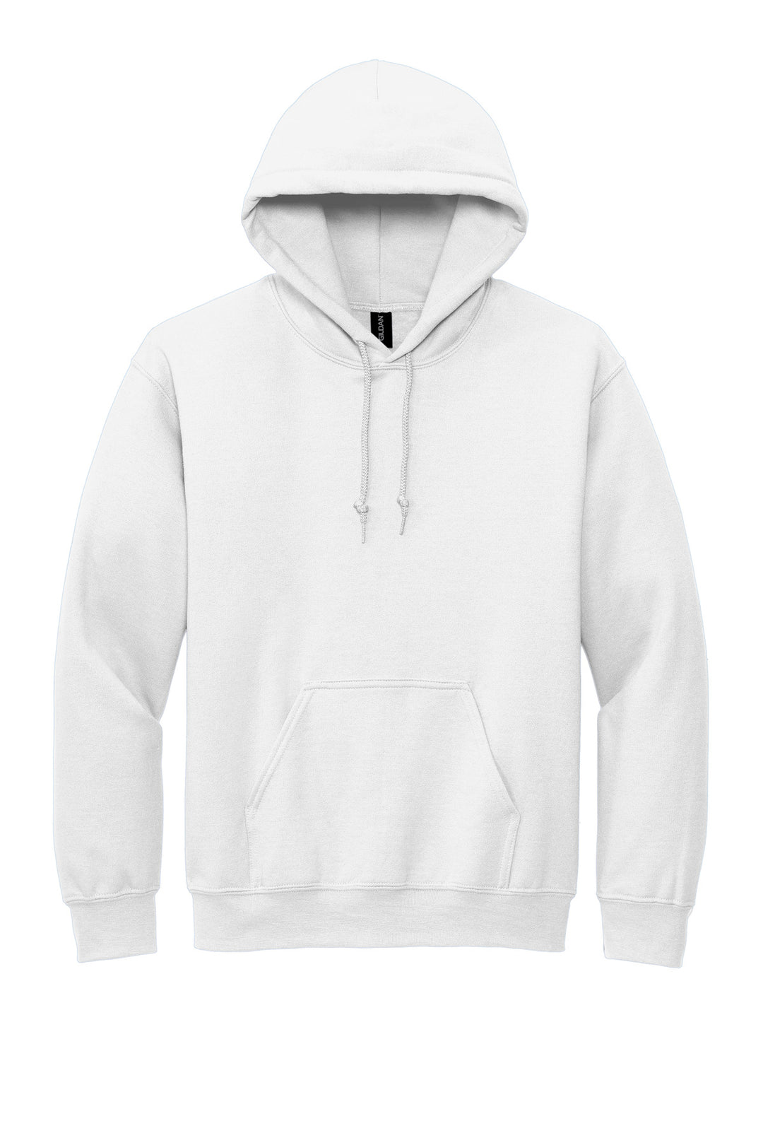 Front View of White Gildan - DryBlend Pullover Hooded Sweatshirt. 12500