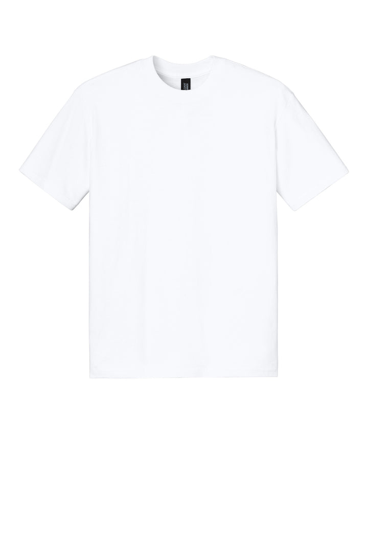 Front View of White Gildan Hammer Maxweight Tee 75000