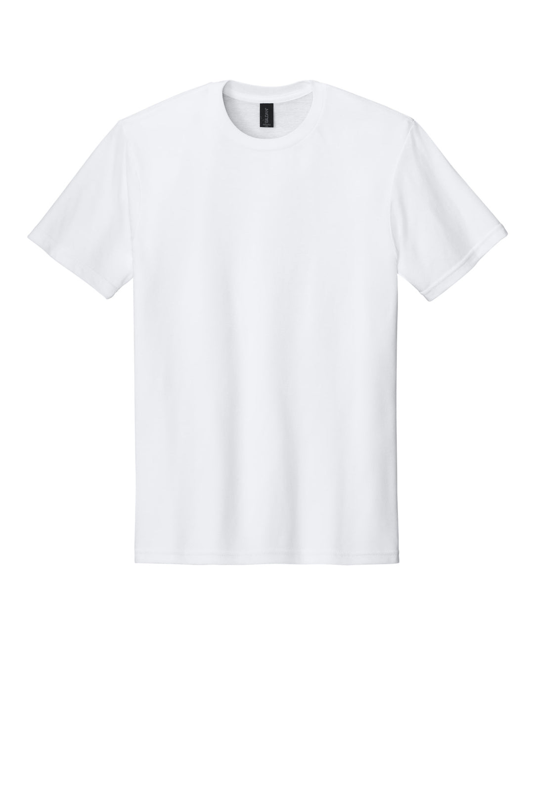 Front View of White Gildan Softstyle CVC Tee 64000CVC