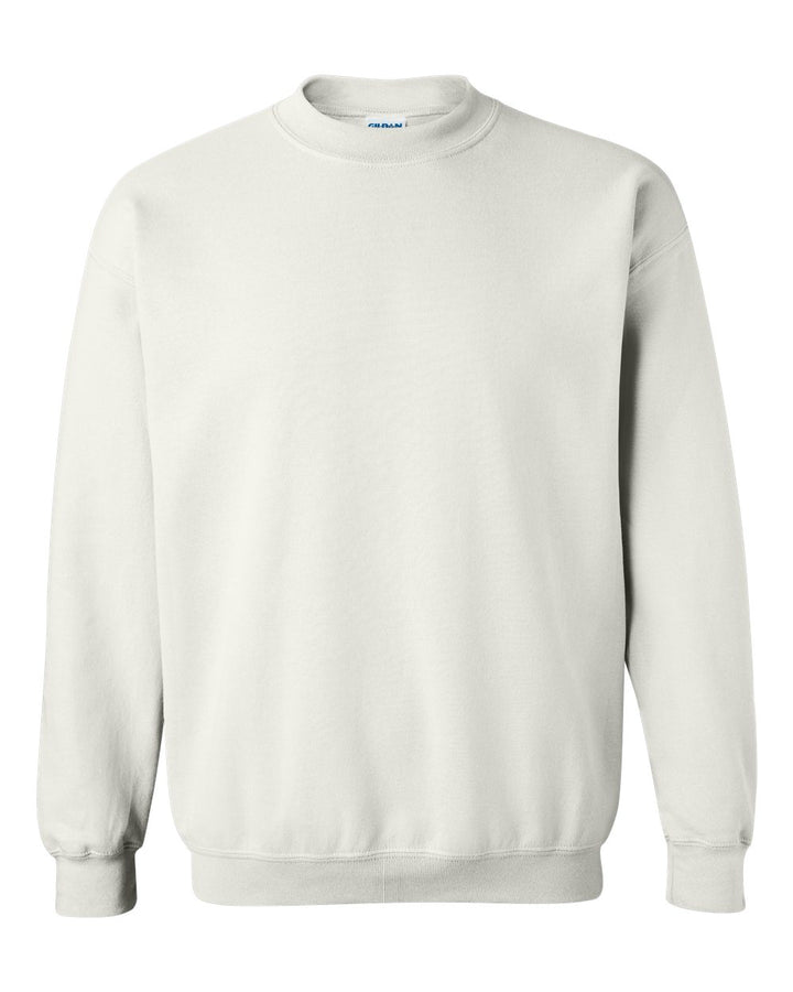 Front View of White Heavy Blend™ Crewneck Sweatshirt - 18000