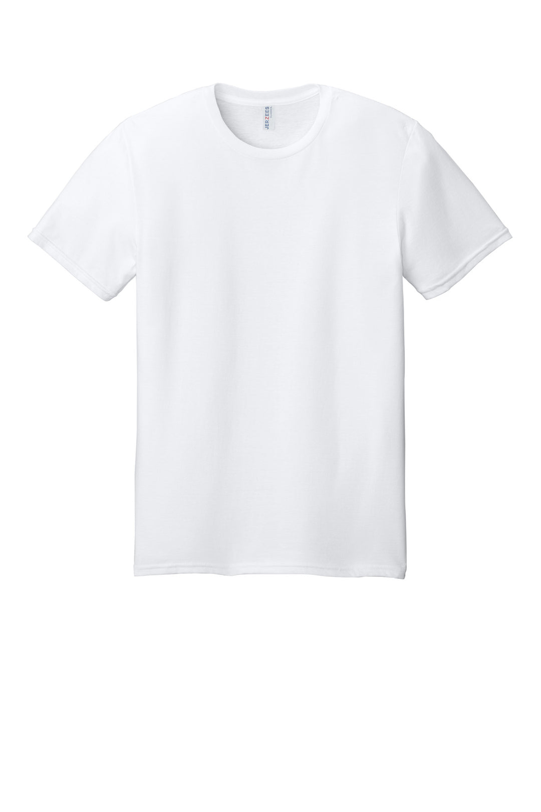 Front View of White Jerzees Classics Unisex Cotton T-Shirt 363M