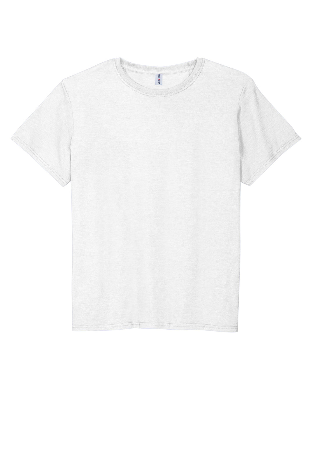 Front View of White Jerzees Premium Blend Ring Spun T-Shirt 560M