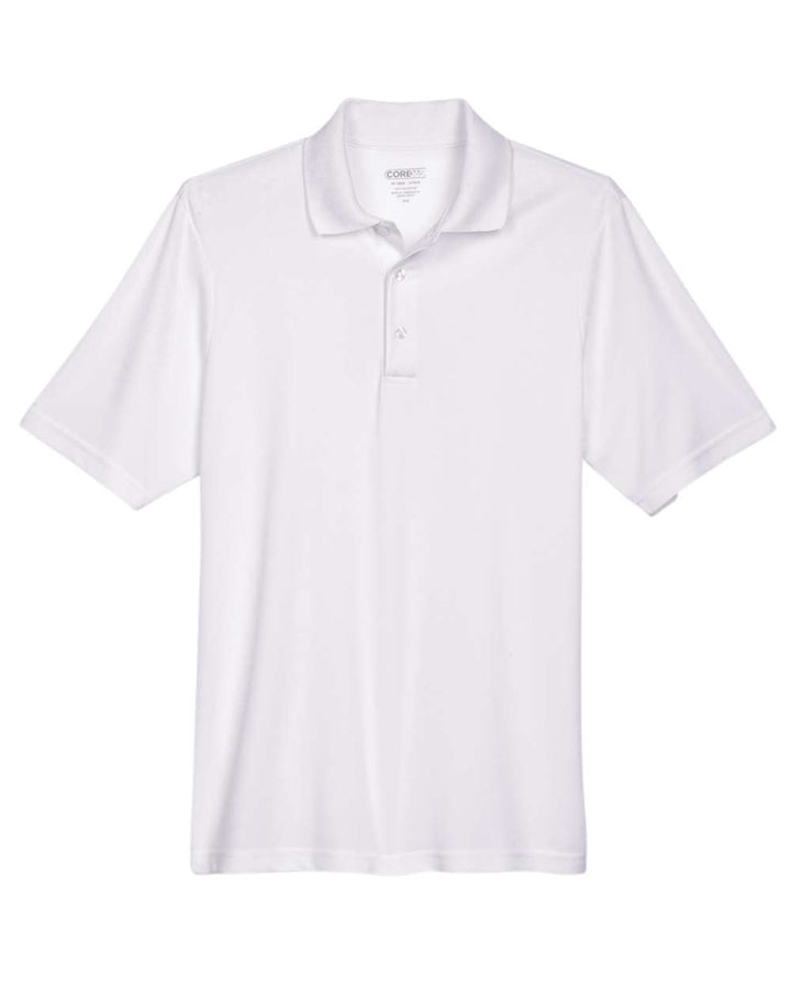 Front View of White Men's Origin Performance Piqué Polo - 88181