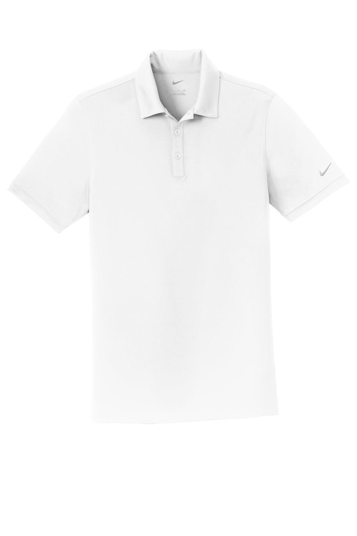 Front View of White Nike Dri-FIT Players Modern Fit Polo. 799802
