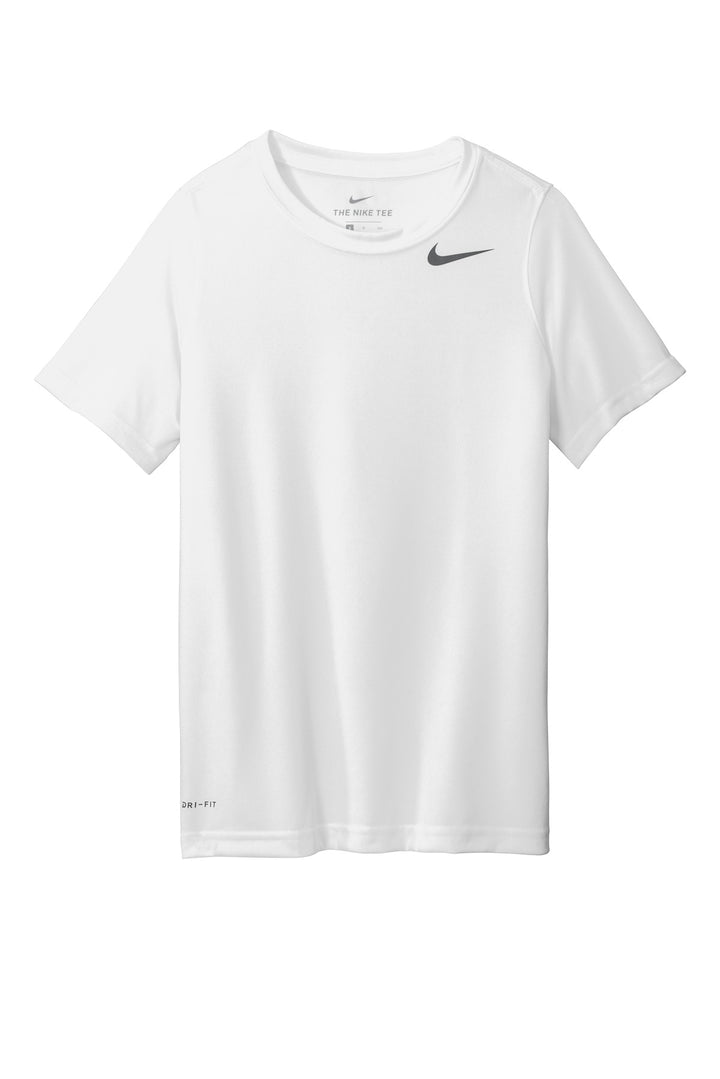 Front View of White Nike Youth Legend Tee 840178