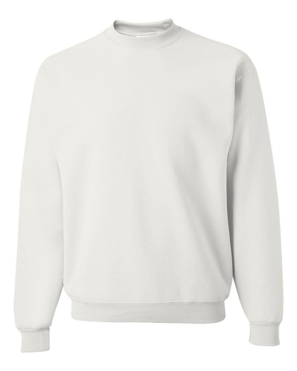 Front View of White NuBlend® Crewneck Sweatshirt - 562MR