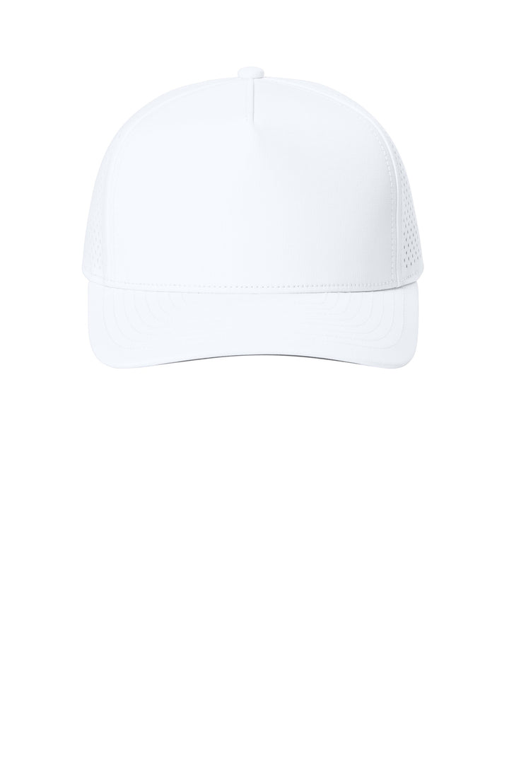 Front View of White OGIO 5-Panel Performance Cap OG606