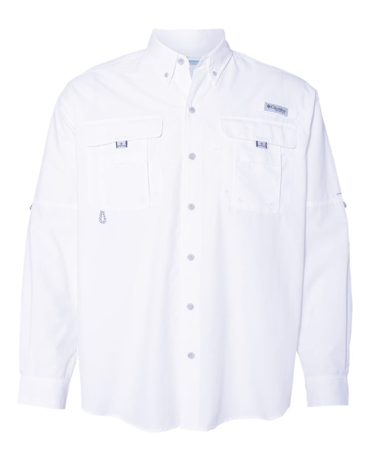 Front View of White PFG Bahama™ II Shirt - 212463