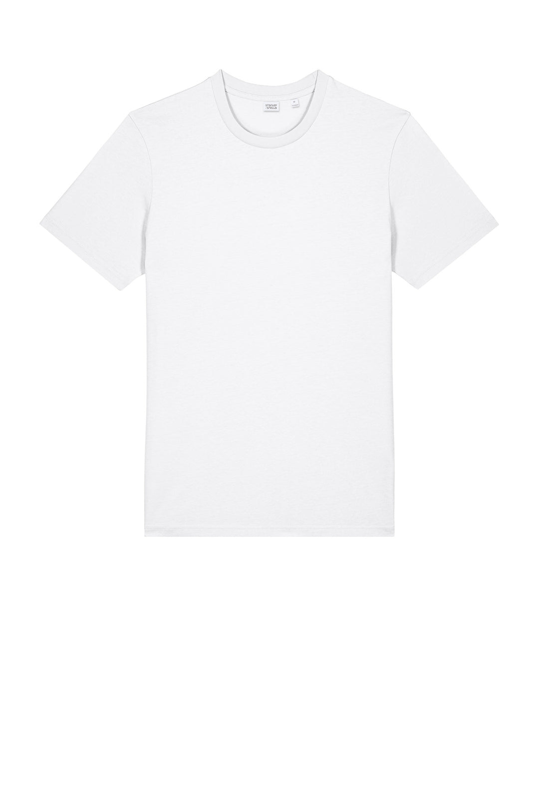Front View of White Stanley/Stella Unisex Crafter Tee SXU007