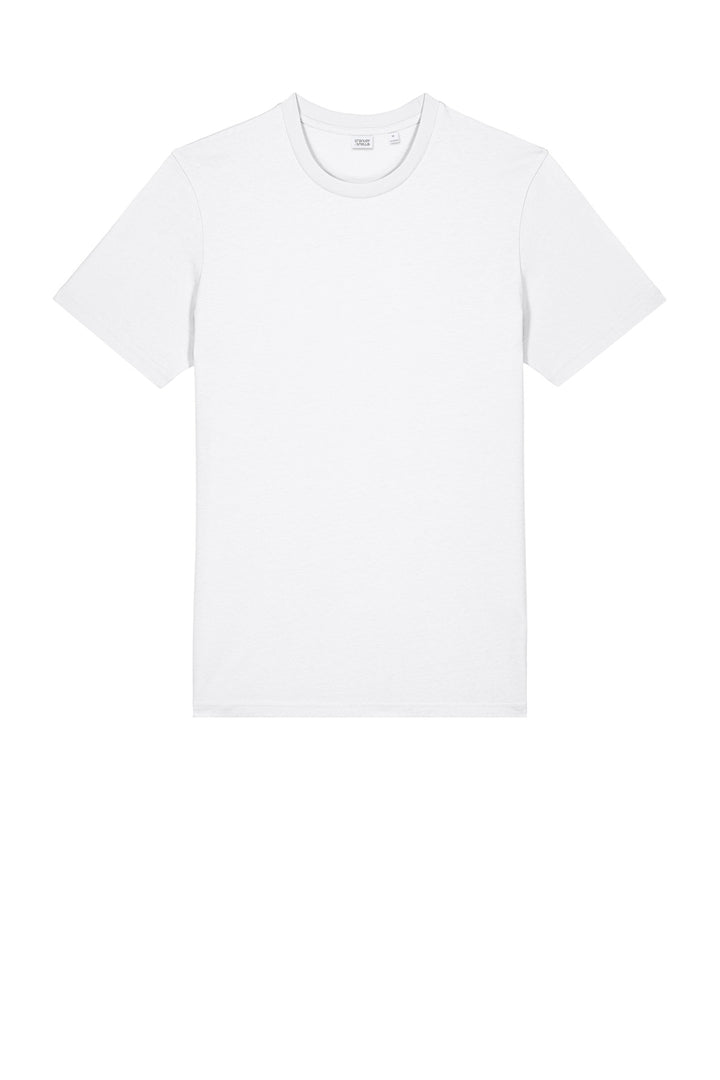 Front View of White Stanley/Stella Unisex Crafter Tee SXU007