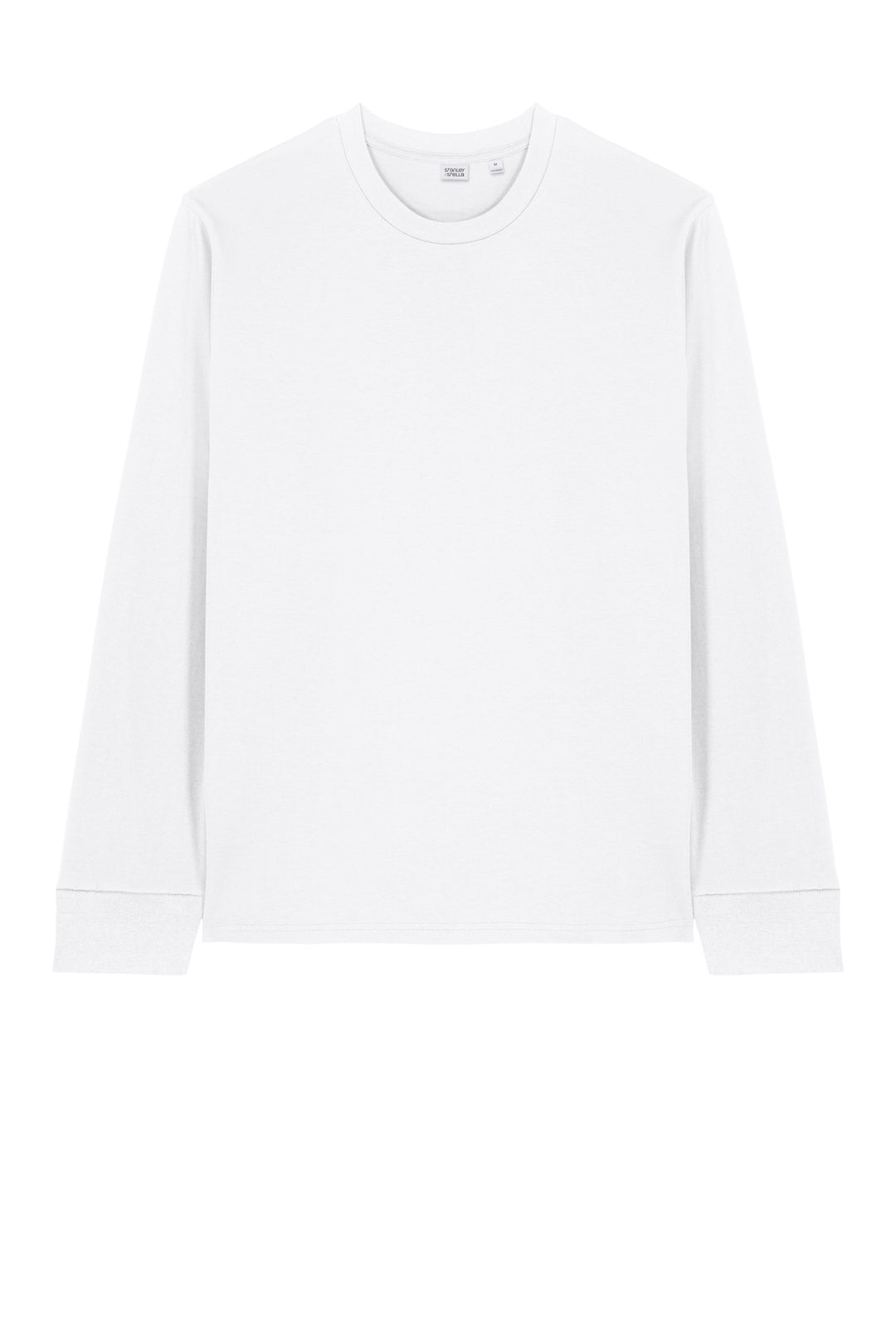 Front View of White Stanley/Stella Unisex Creator 2.0 Long Sleeve Tee SXU022