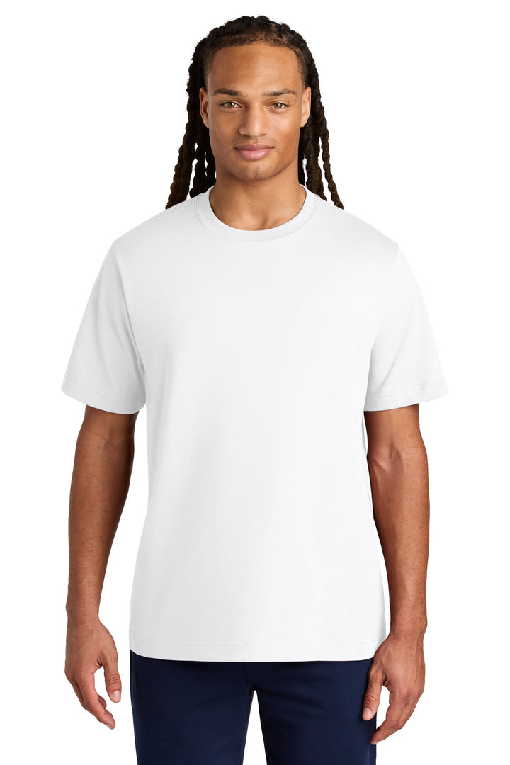 Front View of White Stanley/Stella Unisex Freestyler Heavyweight Tee SXU018