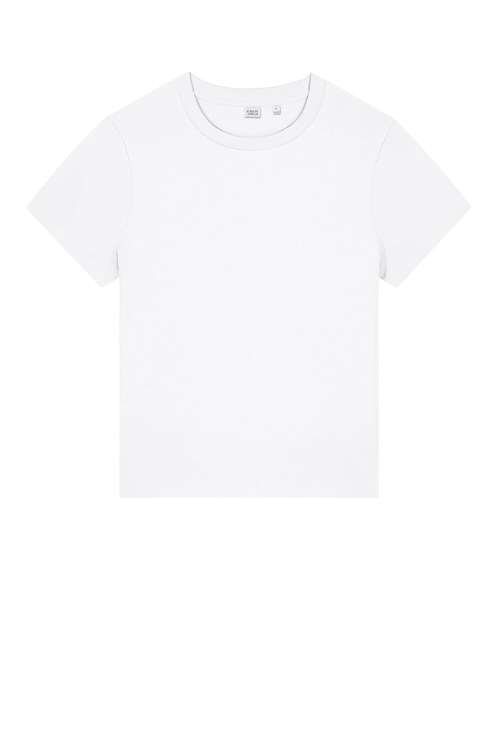 Front View of White Stanley/Stella Women's Stella Muser Tee SXW002