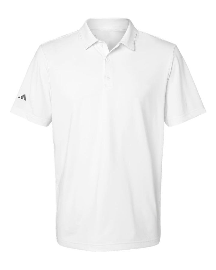 Front View of White Ultimate Solid Polo - A514