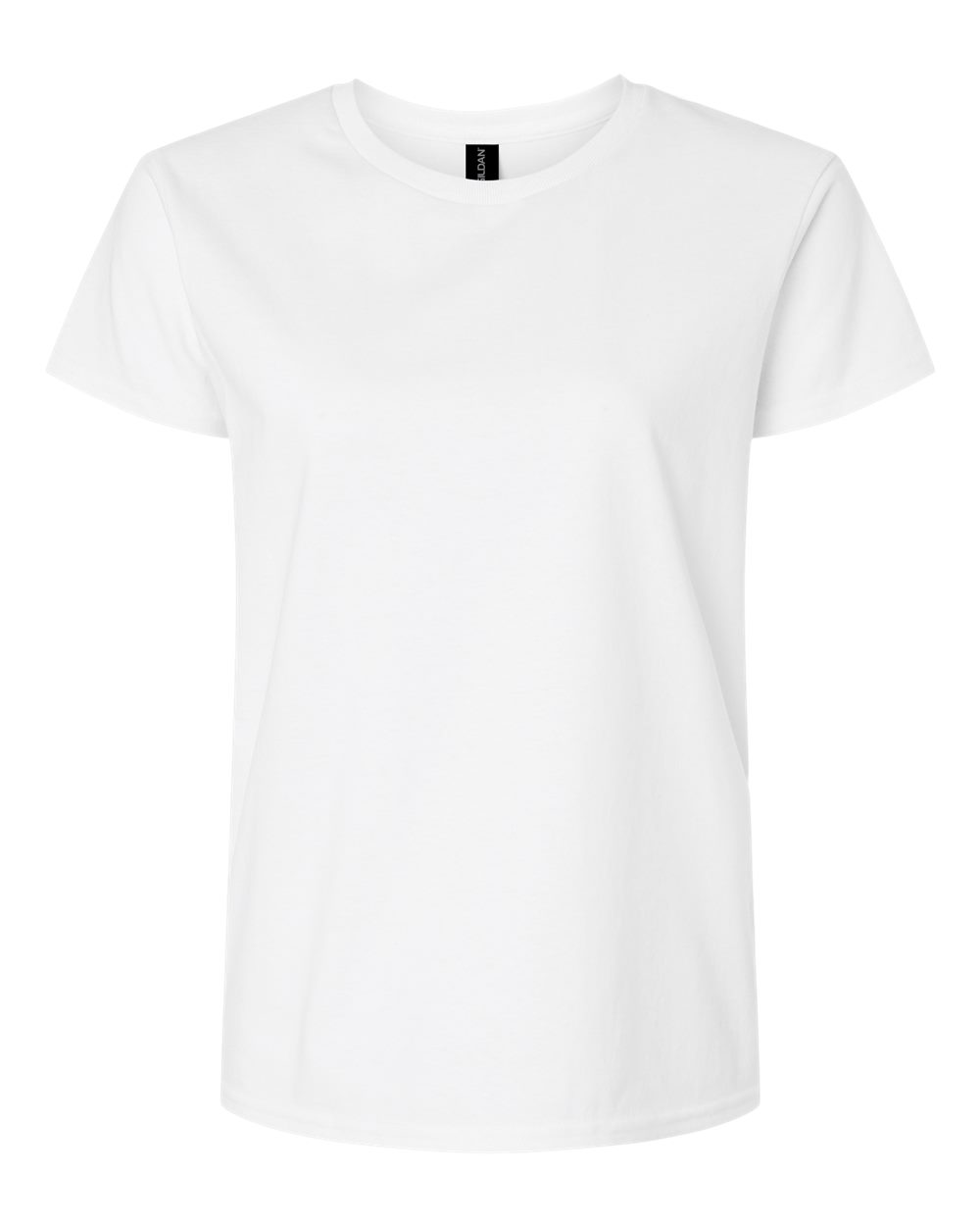 Front View of White Ultra Cotton® Women’s T-Shirt - 2000L