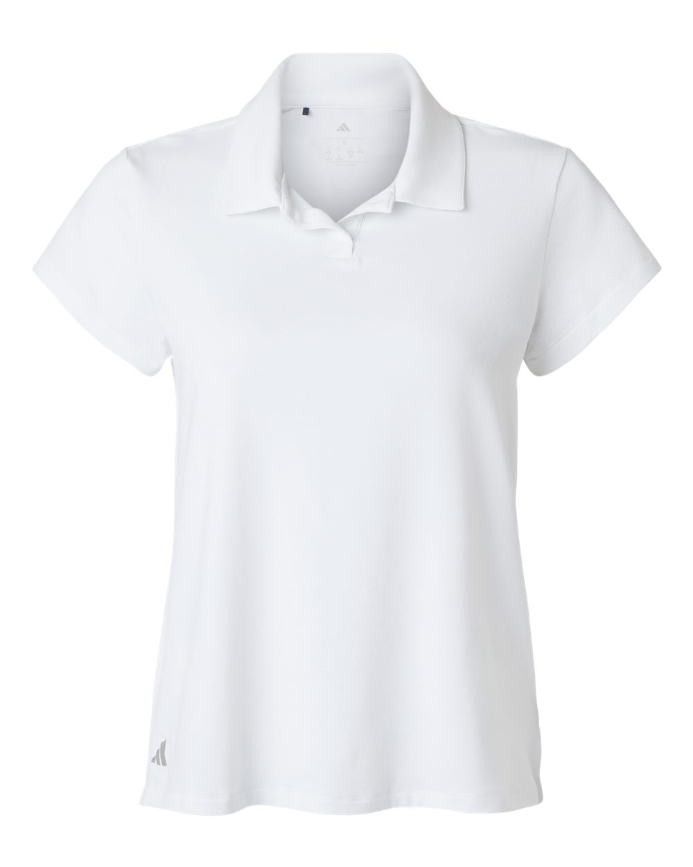 Front View of White Women's Blend Polo - A690