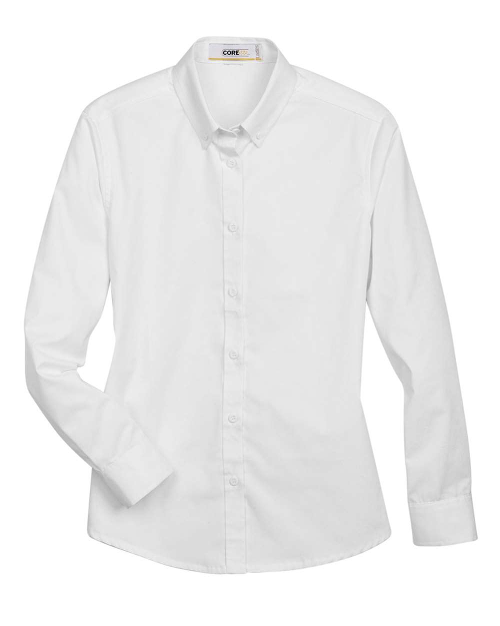 Front View of White Women's Operate Twill Shirt - 78193