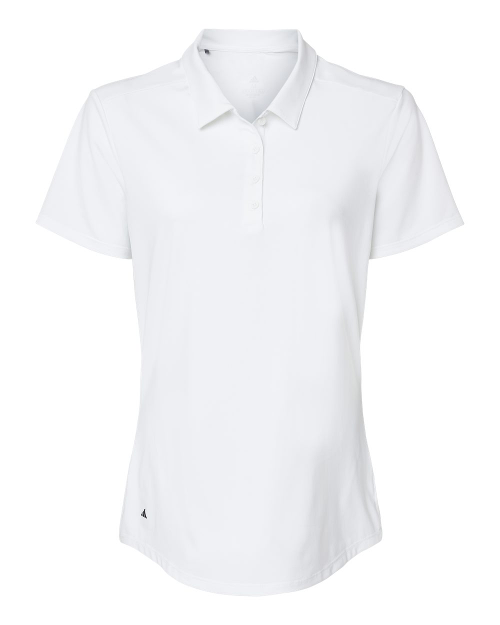 Front View of White Women's Ultimate Solid Polo - A515