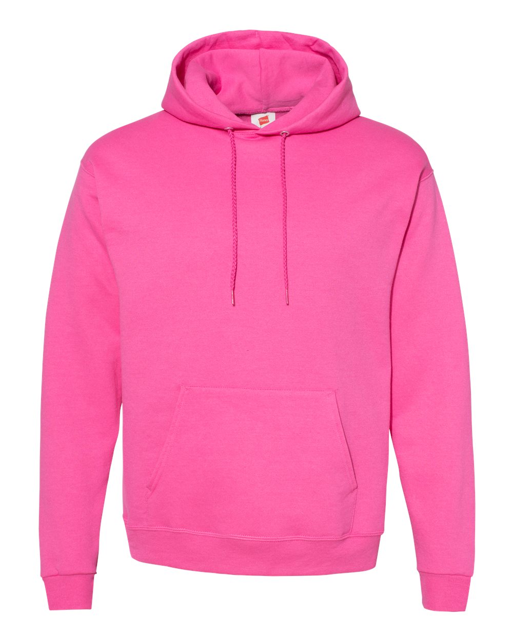 Front View of Wow Pink Ecosmart® Hooded Sweatshirt - P170