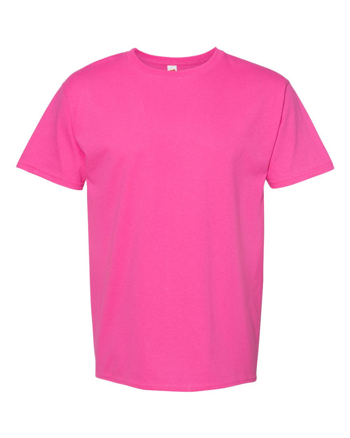 Front View of Wow Pink Essential-T T-Shirt - 5280