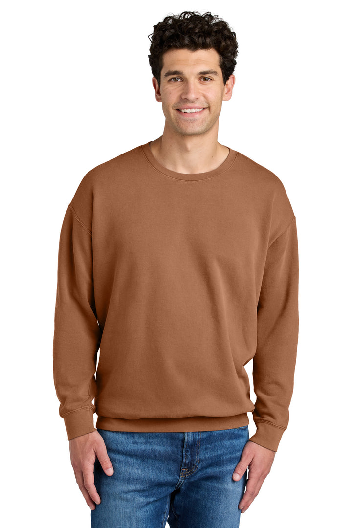 Front View of Yam Comfort Colors Lightweight Crewneck Sweatshirt 1466