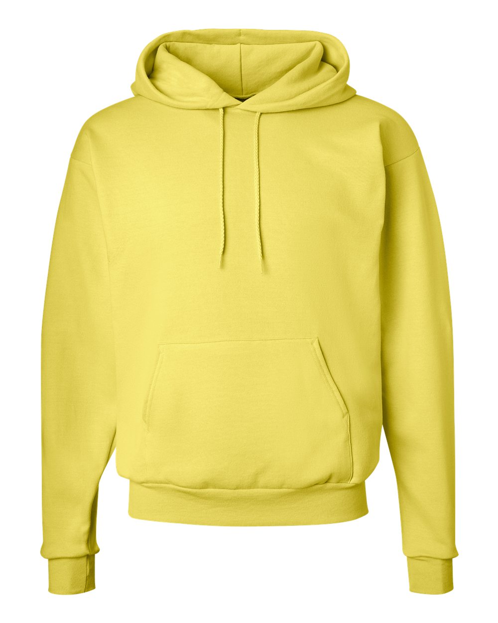 Front View of Yellow Ecosmart® Hooded Sweatshirt - P170