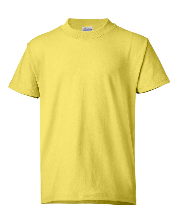 Front View of Yellow Ecosmart™ Youth T-Shirt - 5370