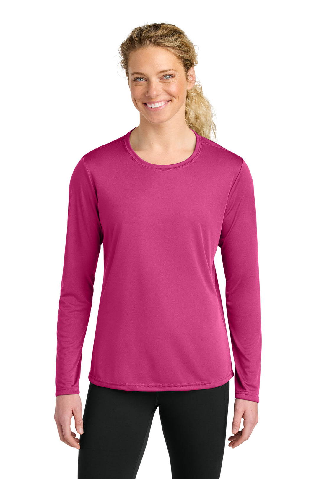 Fuchsia A4 Women's Cooling Performance Long Sleeve Tee A4NW3002