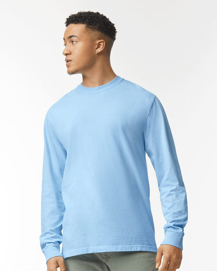 Garment-Dyed Heavyweight Long Sleeve T-Shirt - 6014  grouped