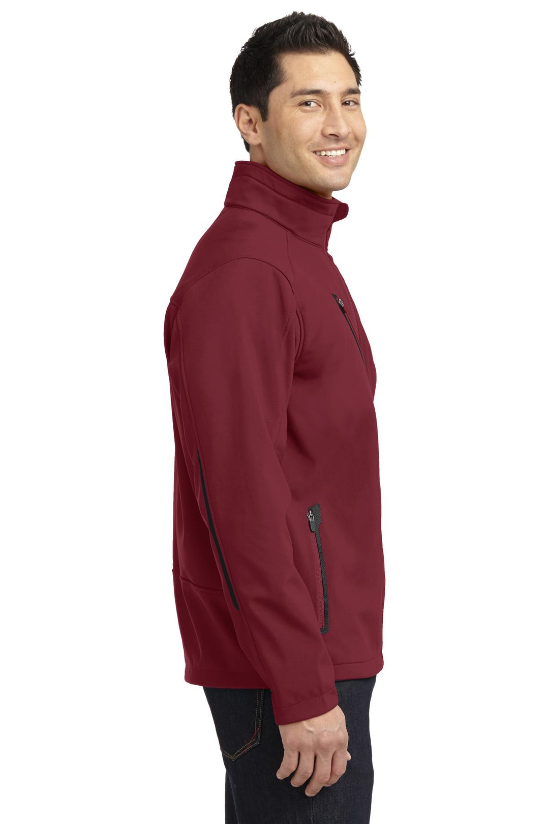 Garnet Port Authority Welded Soft Shell Jacket. J324