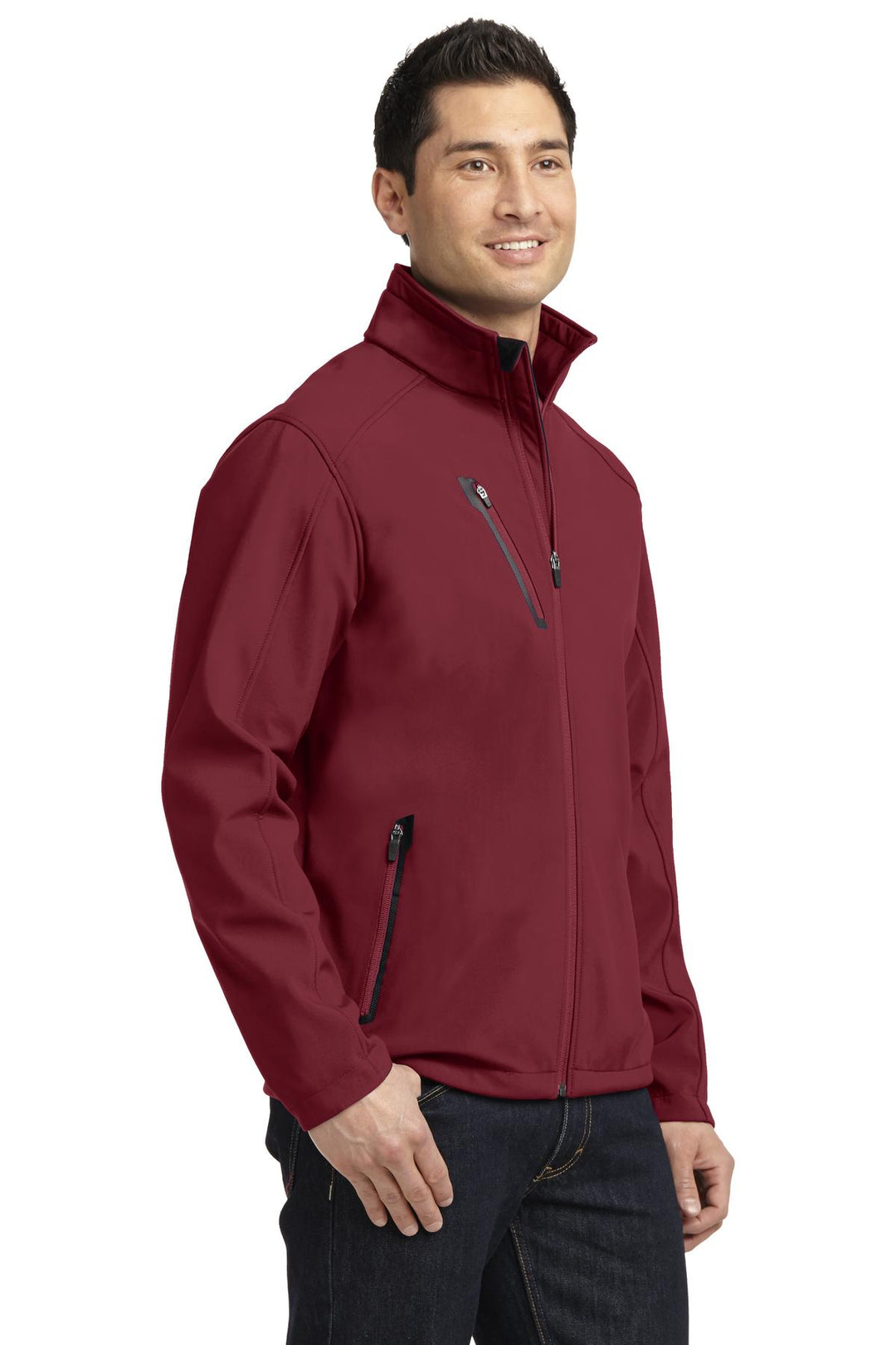 Garnet Port Authority Welded Soft Shell Jacket. J324