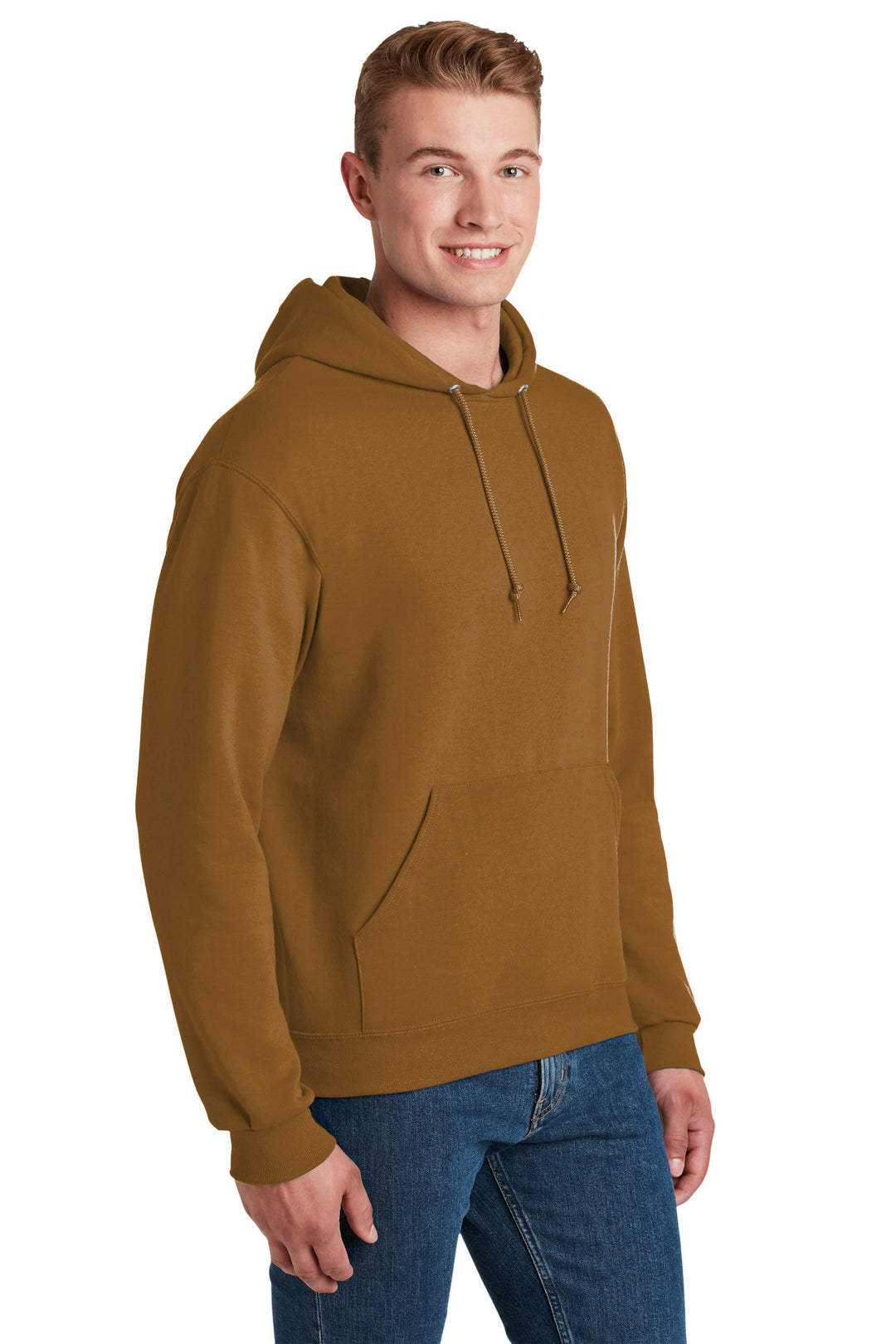 GldnPecan Jerzees NuBlend Pullover Hooded Sweatshirt. 996M