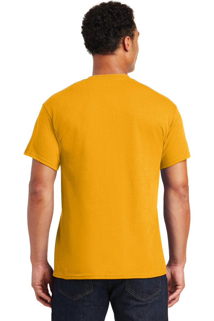 Gold Gildan DryBlend 50 Cotton/50 Poly T-Shirt. 8000