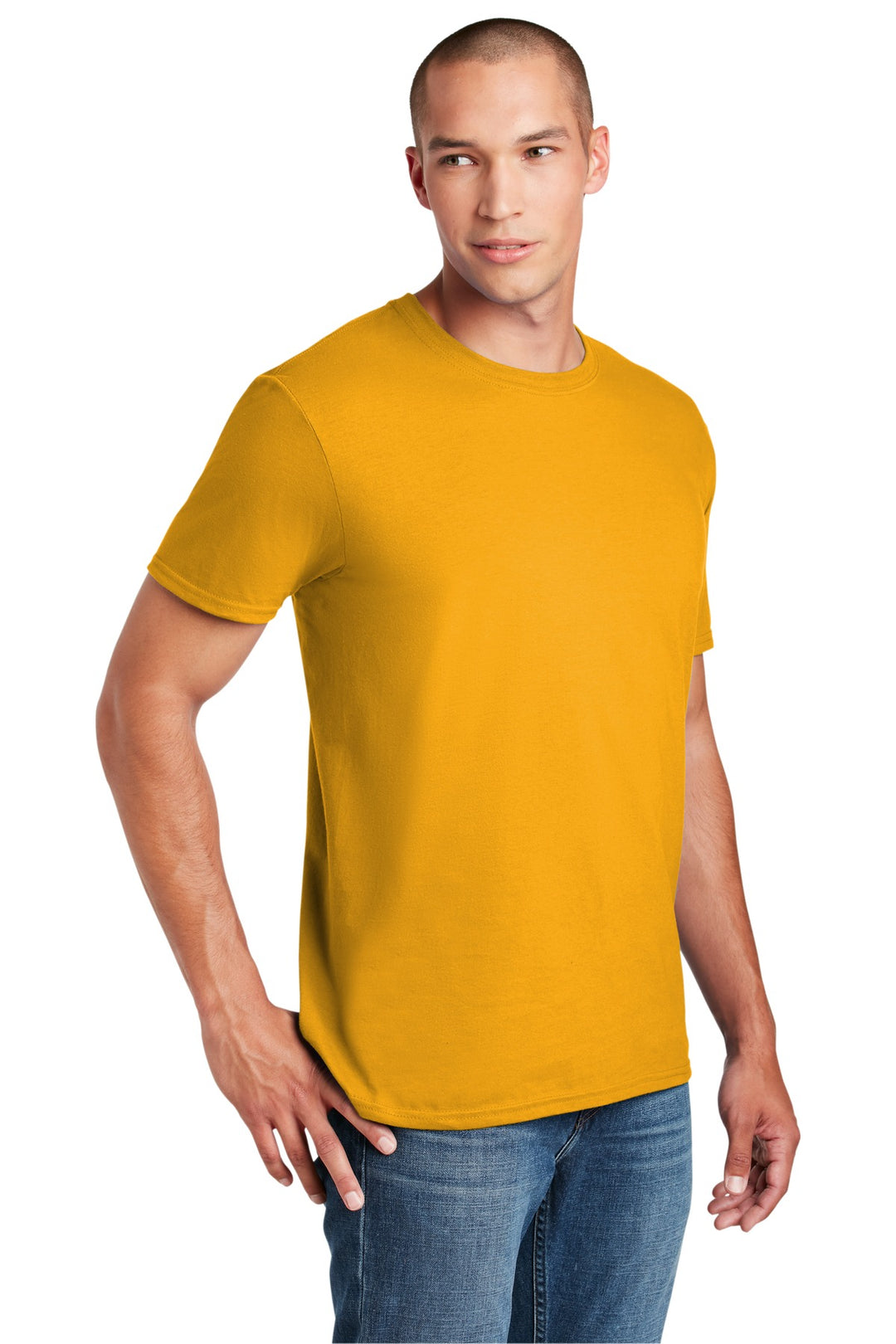 Gold Gildan Softstyle T-Shirt. 64000