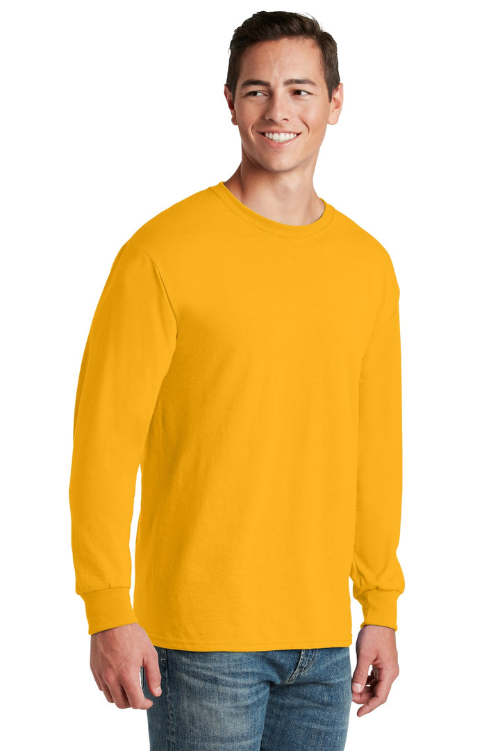 Gold Jerzees - Dri-Power 50/50 Cotton/Poly Long Sleeve T-Shirt. 29LS