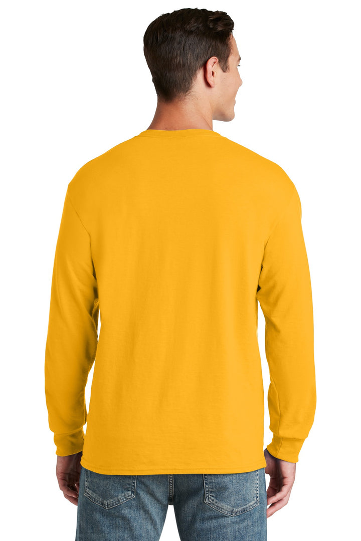 Gold Jerzees - Dri-Power 50/50 Cotton/Poly Long Sleeve T-Shirt. 29LS