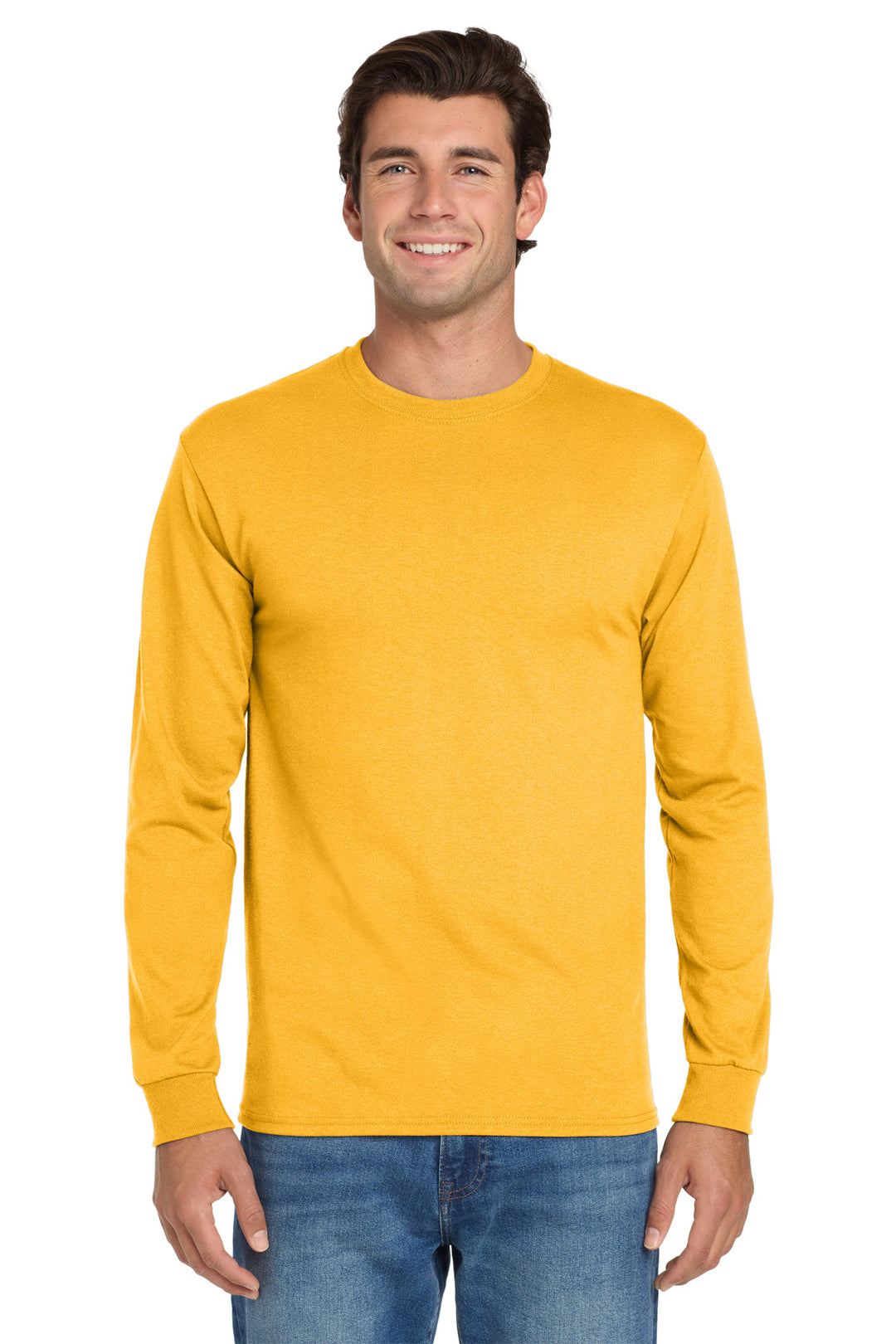 Gold Jerzees - Dri-Power 50/50 Cotton/Poly Long Sleeve T-Shirt. 29LS