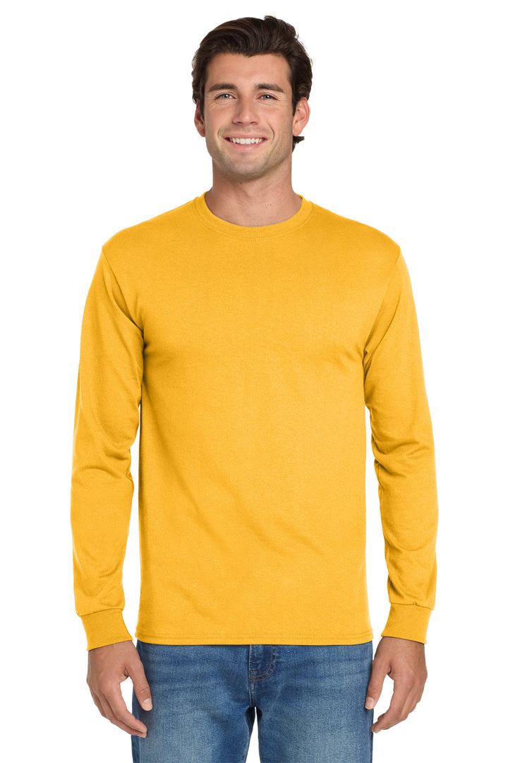 Gold Jerzees - Dri-Power 50/50 Cotton/Poly Long Sleeve T-Shirt. 29LS