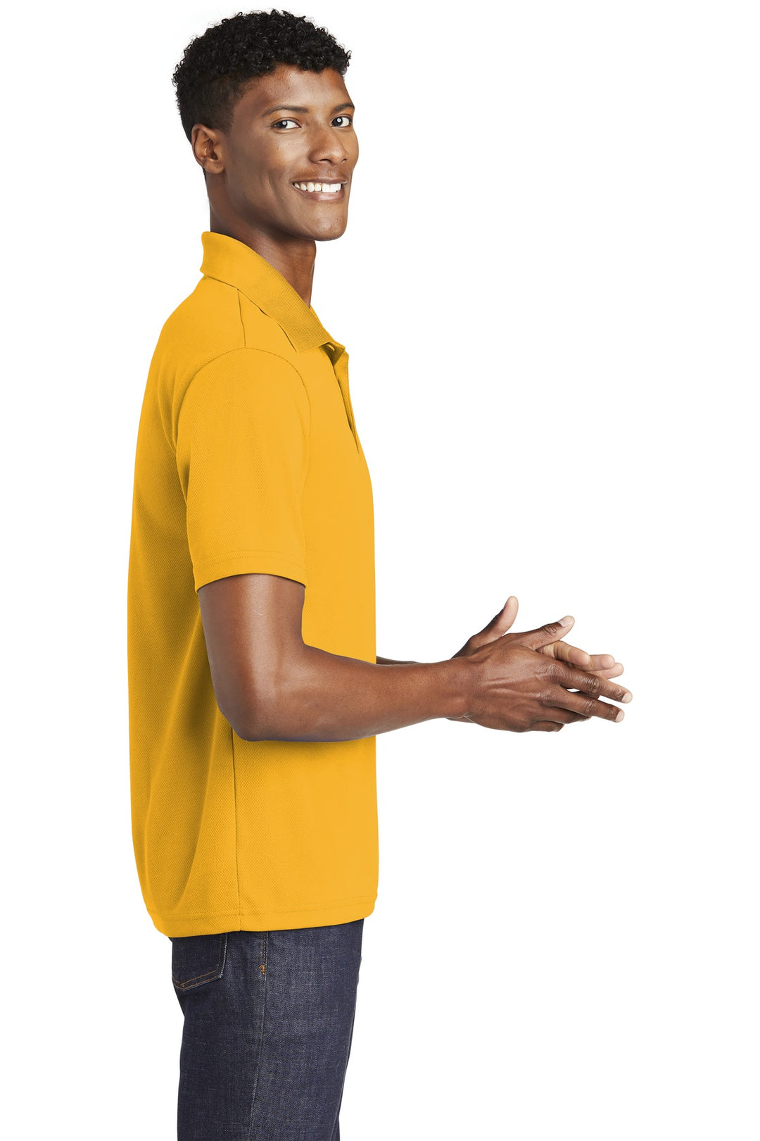 Gold Sport-Tek PosiCharge RacerMesh Polo. ST640