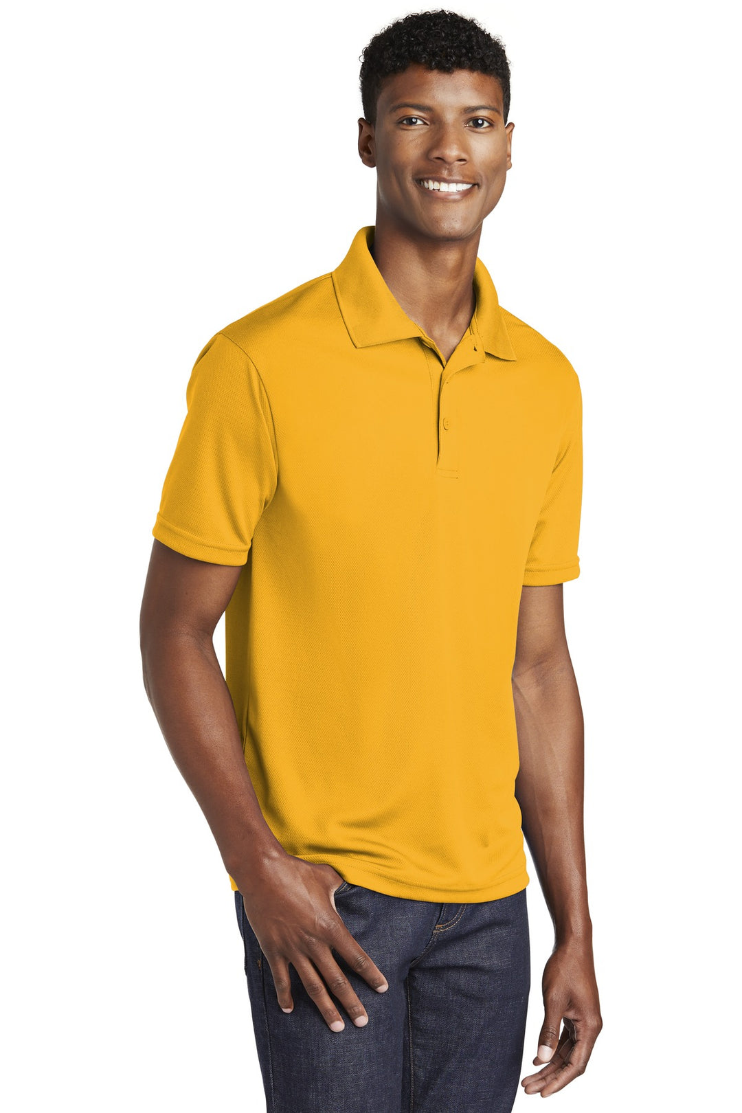 Gold Sport-Tek PosiCharge RacerMesh Polo. ST640