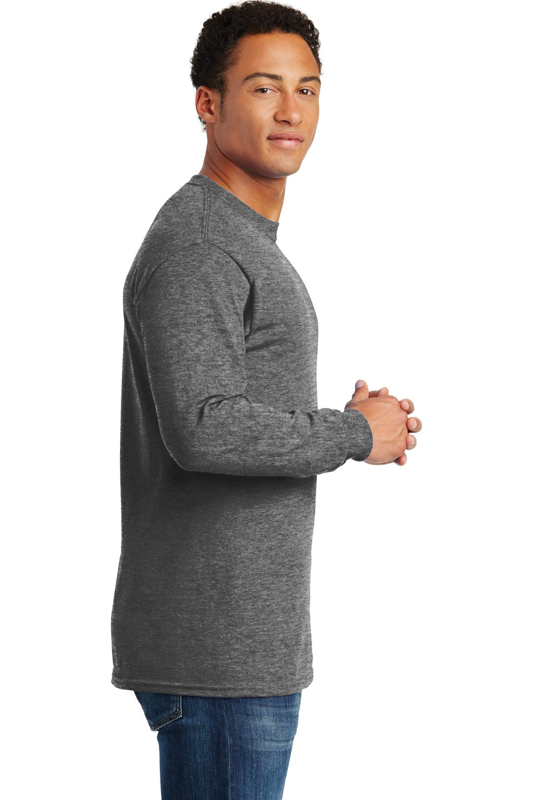 GphHeather Gildan - Heavy Cotton 100% Cotton Long Sleeve T-Shirt. 5400