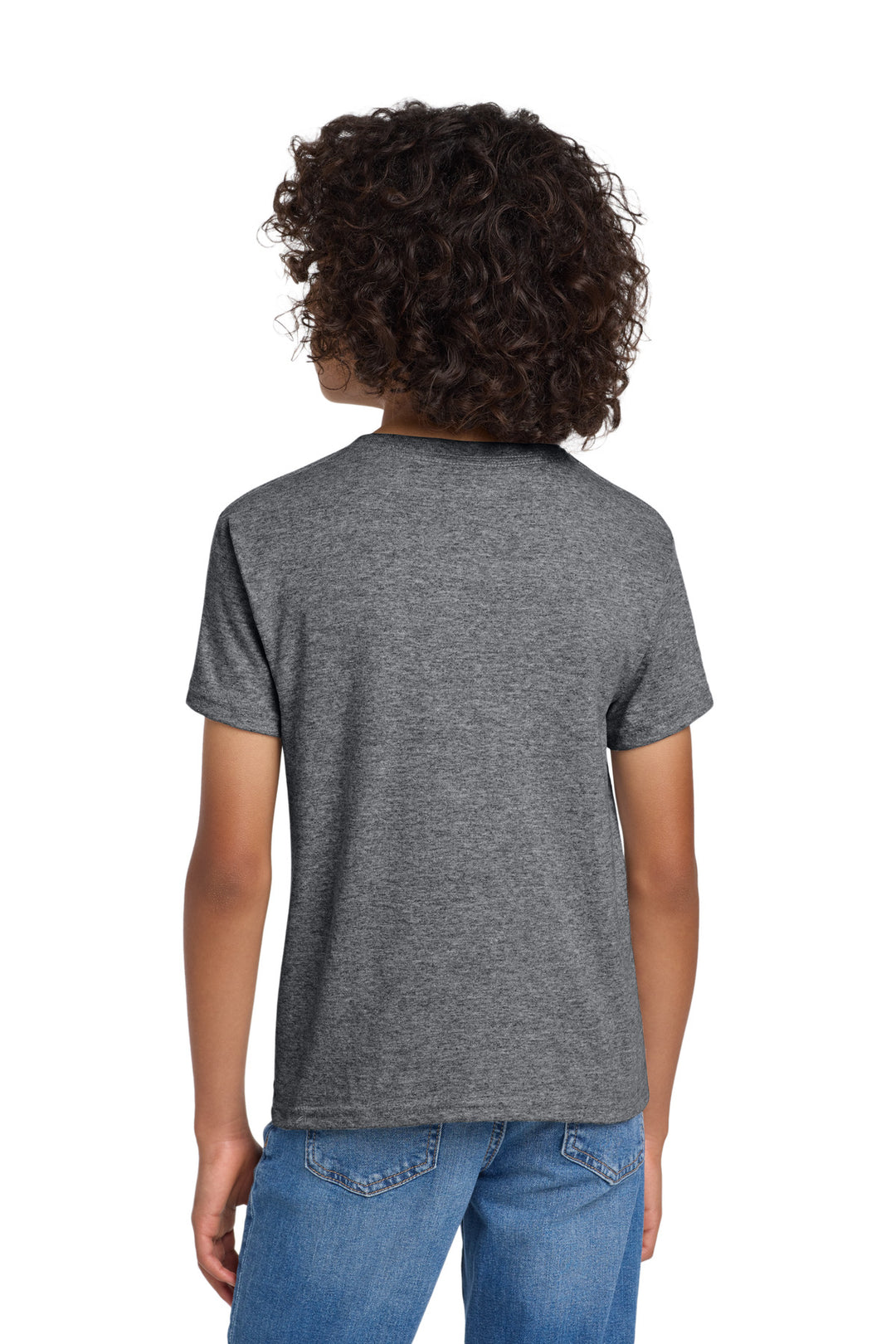 GphHeather Gildan Youth DryBlend 50 Cotton/50 Poly T-Shirt. 8000B