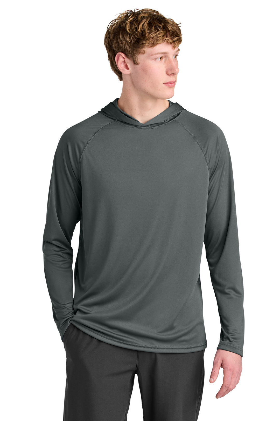 Graphite A4 Cooling Performance Long Sleeve Hooded Tee A4N3409