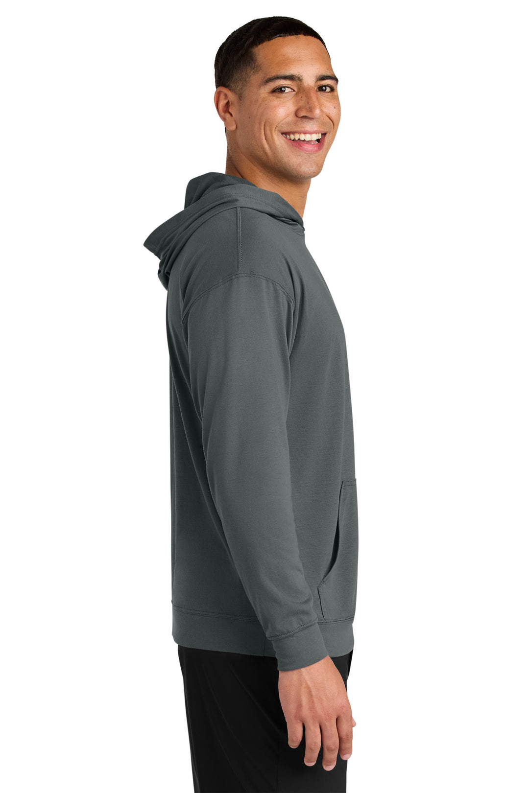 Graphite A4 Softek Long Sleeve Hooded Tee A4N3528