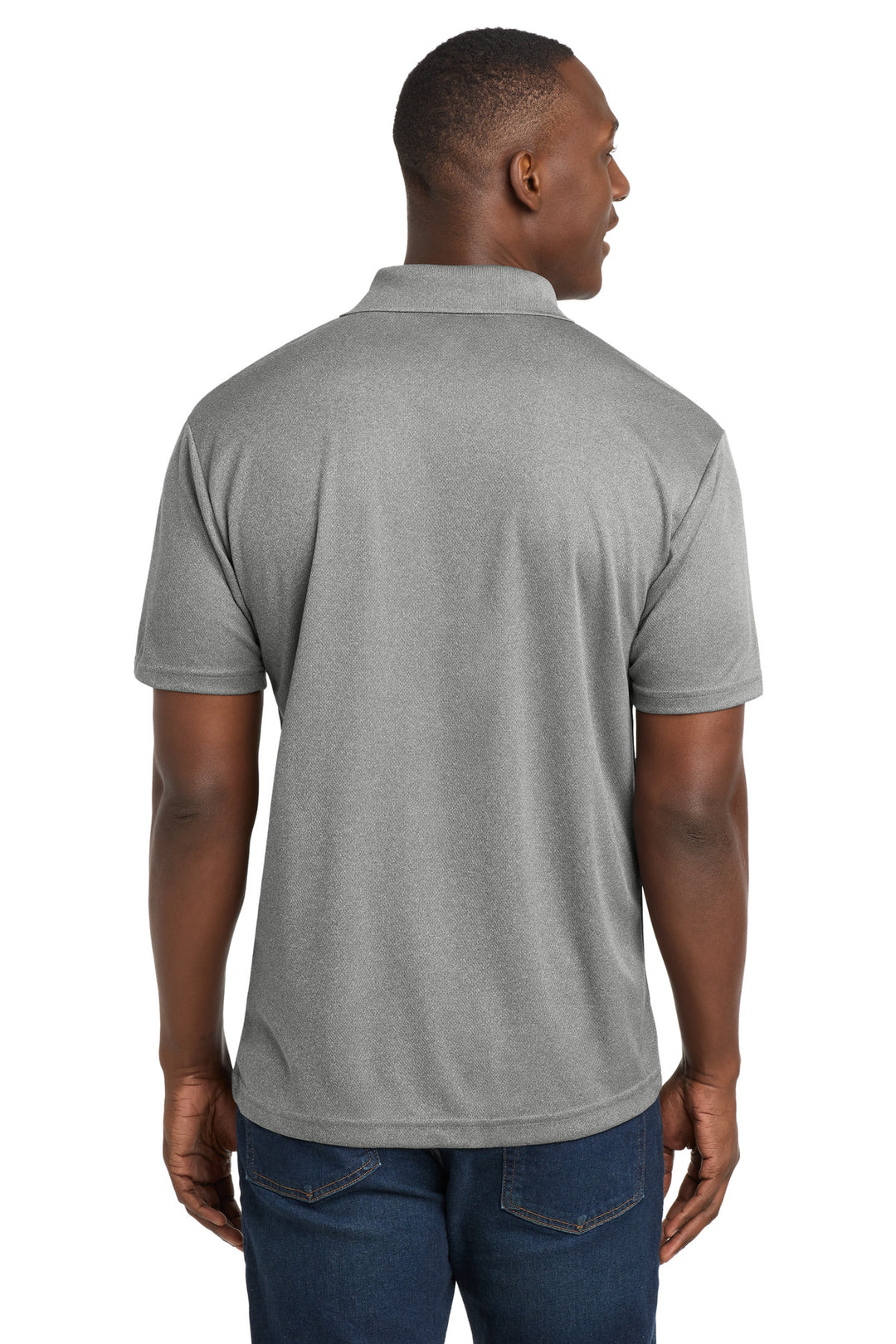 Grey Heather Sport-Tek PosiCharge RacerMesh Polo. ST640