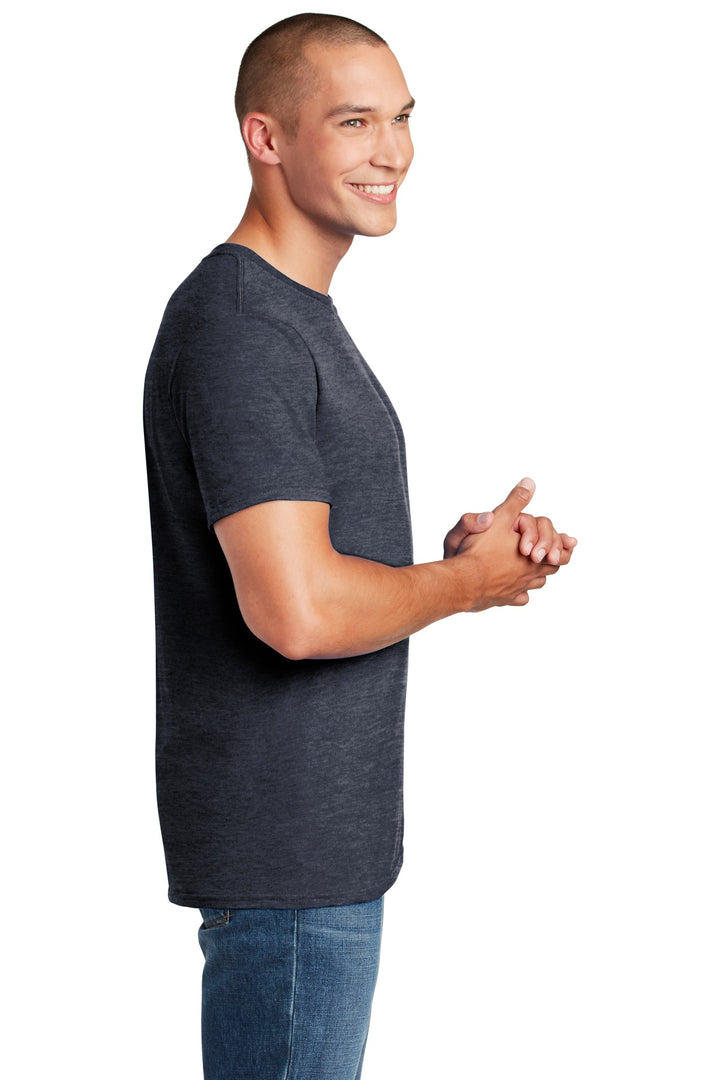 Heather Navy Gildan Softstyle T-Shirt. 64000