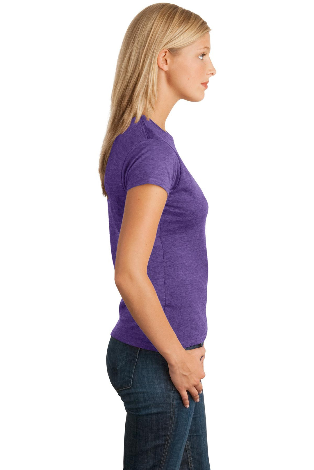 Hthr Purple Gildan Softstyle Women's T-Shirt. 64000L